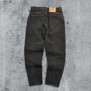 Vintage 90s Levis Jeans Women 13 (30x29) Black 550 Relaxed Fit Tapered USA Made